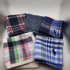 ◆4052 ラルフローレン　ハンカチ5点セット