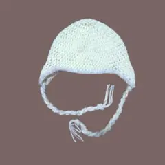 編み物 耳あて付きニット帽