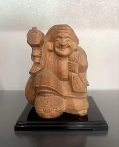 木彫 欅 福助像(大) 縁起物 招福 - メルカリ
