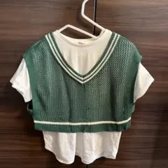 pink latte Mサイズ　キッズ ベスト Tシャツ セット
