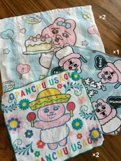 おぱんちゅうさぎ タオル セット 美品 おぱんちゅ ハンドタオル ハンカチのサムネイル