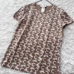 セリーヌ トリオンフ ロゴTシャツ ピチT y2k archive ヒョウ柄 S