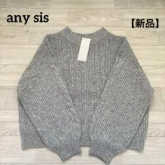 any sis エニシス ニット 袖ケーブル編み