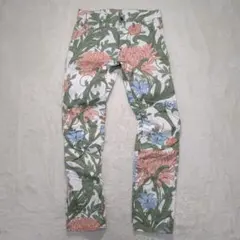 ✨美品！w30✨G-STAR RAW 5622 3D TAPERED 白 花柄