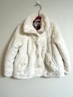 ブランシェス　アイボリー ファージャケット 110センチ