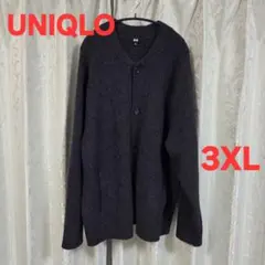 ユニクロ メンズ グレー カーディガン 大きいサイズ 3XL