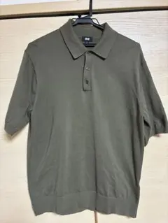 UNIQLO ウォッシャブルニットポロセーター半袖　美品　Mサイズ