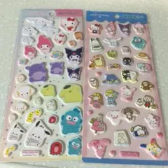 サンリオキャラクターズ　ぷっくりシール 2枚 新品 未使用品　新作