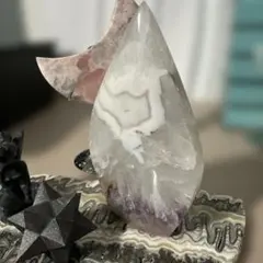 ✨アメジスト、ロッククリスタル、アゲート共生✨虹ありフレーム　紫水晶　瑪瑙天然石