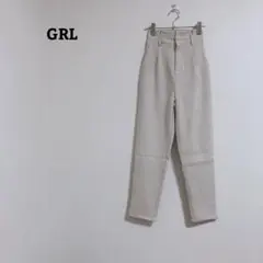 グレイル　パンツ　テーパード　ハイウエスト　後ろゴム　オフィカジ　ストレッチ　S