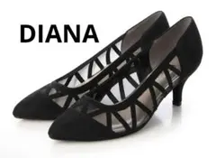 【新品】artemis by DIANA 幾何学柄チュールパンプス