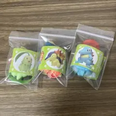 ポケットモンスター チョコエッグ 旅立ちの3匹 チコリータ ヒノアラシ ワニノコ