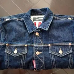 ディースクエアード 刺繍デニムジャケット 襟レザー 48 ディースクエアード 刺繍デニムジャケット 襟レザー 48