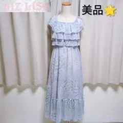 LIZLISA ジュエリー柄ワンピース ネイビー 紺 青 2026年最新 lizlisa