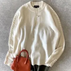 ま*ゆ様 美品 セオリー カシミヤ混 ブランケットステッチニット ウール S ア