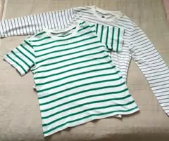 美品　ボーダーTシャツ 2枚 150cmのサムネイル