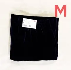 新品タグ付きUNIQLOソフトベロアイージーパンツMネイビー　ユニクロ