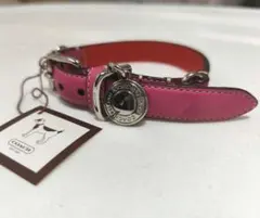 COACH　コーチ　犬　首輪　ピンク　レザー　S　海外モデルのサムネイル