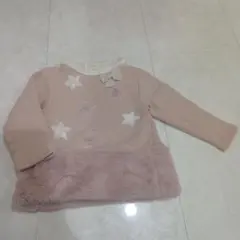 KUMIKYOKU 裏起毛 星柄トレーナー 100　90