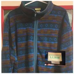 ブ*ト様 80s　L.L.Bean　総柄　フルジップ　フリースジャケット　レア