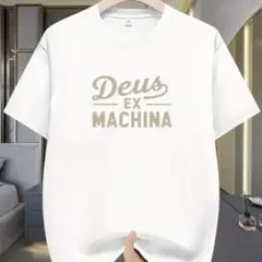 デウス・エクス・マシナ メンズ Tシャツ 白 半袖 通気性抜群 快適素材