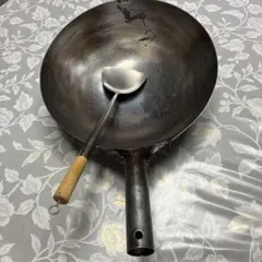35年使ったコイヌ印　鉄製 中華鍋 33cm 片手鍋と照宝炒め返しヘラのサムネイル