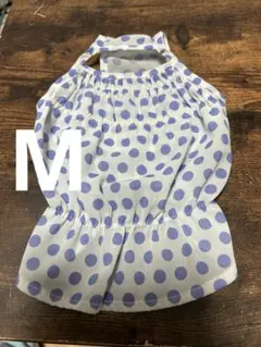 極美品 犬服 Mサイズ ドット柄 シアー バルーン ワンピース
