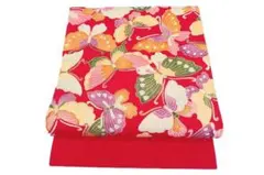 未使用品 名古屋帯 縮緬地 濃ピンク アゲハ蝶 3m60cm 正絹 仕立て上がり