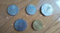 外国コイン５枚＋寛永通宝のセットのサムネイル