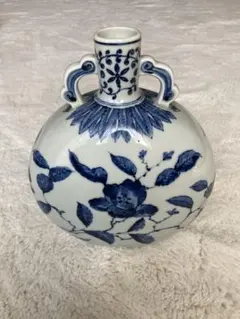 花瓶 六染付 花生 楠吉 花瓶 六染付 花生 楠吉 【公式通販】