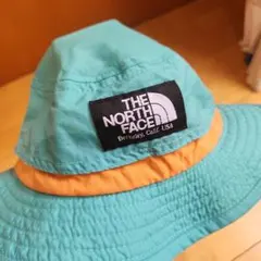 THE NORTH FACE バケットハット アクアブルー/オレンジ　キッズS
