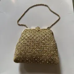 ゴールド ビジュー装飾 パーティーバッグ