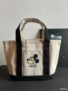 【シンゾーン / ミッキーマウス】刺繍で高見え! 両A面トートバッグ