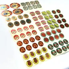 話題沸騰☆りんご品種　つぶつぶシール