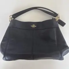 COACH ブラックレザー ハンド・ショルダーバッグ