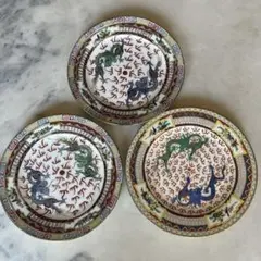 美品！九谷焼 緑色の魚模様 陶磁器皿 5枚セット - メルカリ