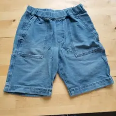 UNIQLO 130 デニムブルー ハーフパンツ