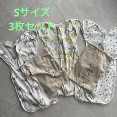 スワドルメリー3枚セット　Sサイズ　コペルタ　くま　レモン　星　コットン100%