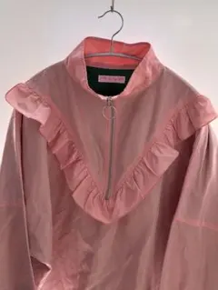 ♡littlesunnybite フリル付きピンクハーフジップトップス♡のサムネイル