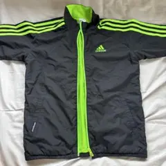 adidas ウィンドブレーカー 黒/緑 + Puma ショーツ 青