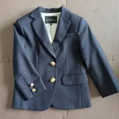 ネイビー ブレザー チェック柄ショートパンツ