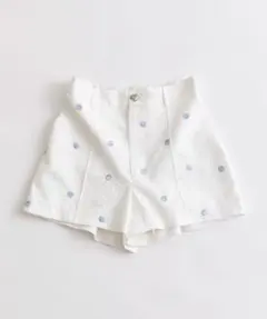 OLIVE des OLIVE シェル刺繍ショートパンツ ホワイトのサムネイル