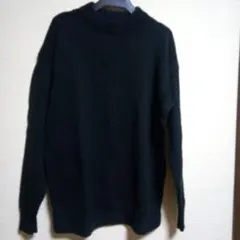 UNIQLO U メンズ リブ編み クルーネックセーター黒　Lサイズ