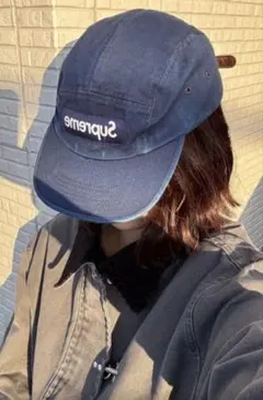 supreme ネイビー コーデュロイキャップ - メルカリ