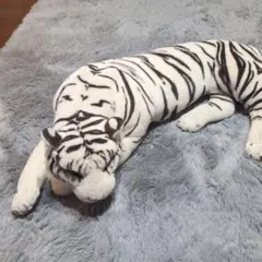 縁起物】めちゃカワ＊ふわふわ＊ホワイトタイガー ぬいぐるみ♪ - メルカリ