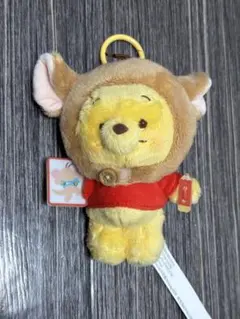 プーさんフード付きぬいぐるみ 約10cm