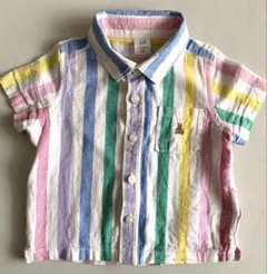 baby gap ストライプ半袖シャツ 12-18months