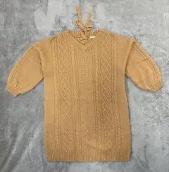 OLIVE des OLIVE ベージュニットワンピース