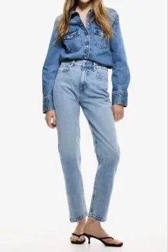 H&M デニム マムスリムハイウエストアングルデニム 32