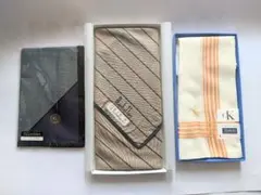 未使用　ハンカチ　3枚　メンズ　manhattan　Calvin Klein